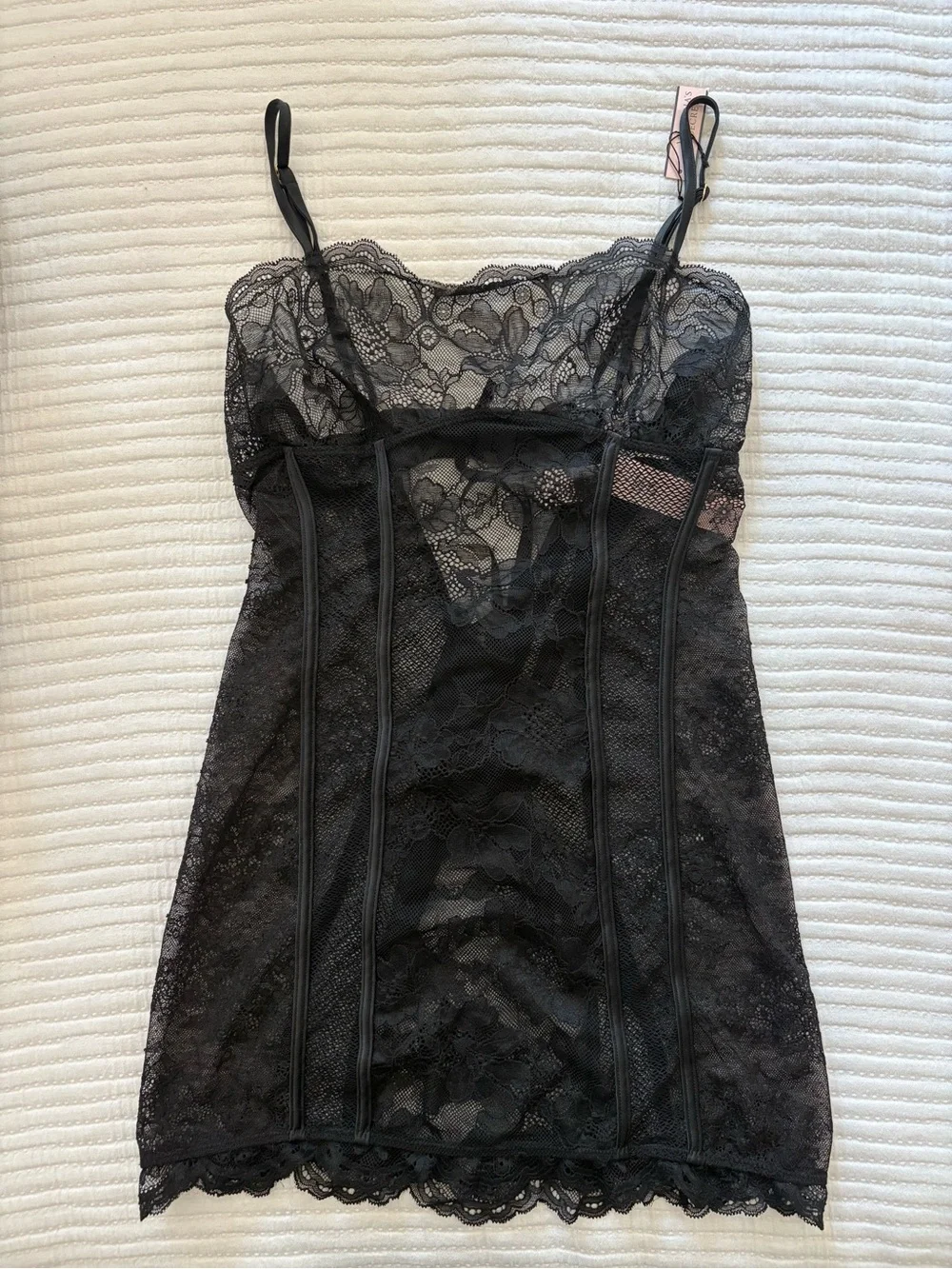 Victoria's Secret Black Lace Chemise